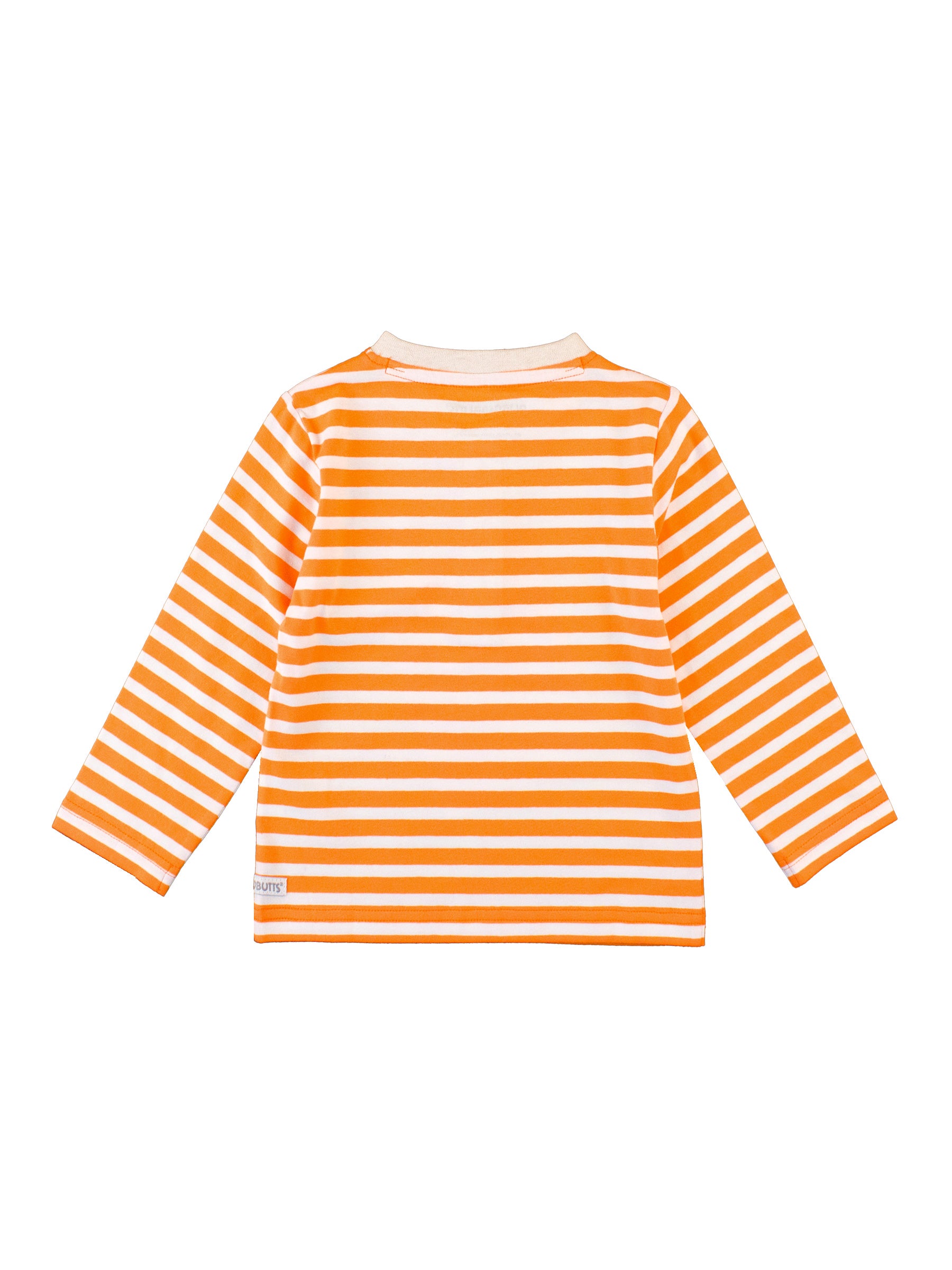 Stripe Pumpkin Henley Long Sleeve Top