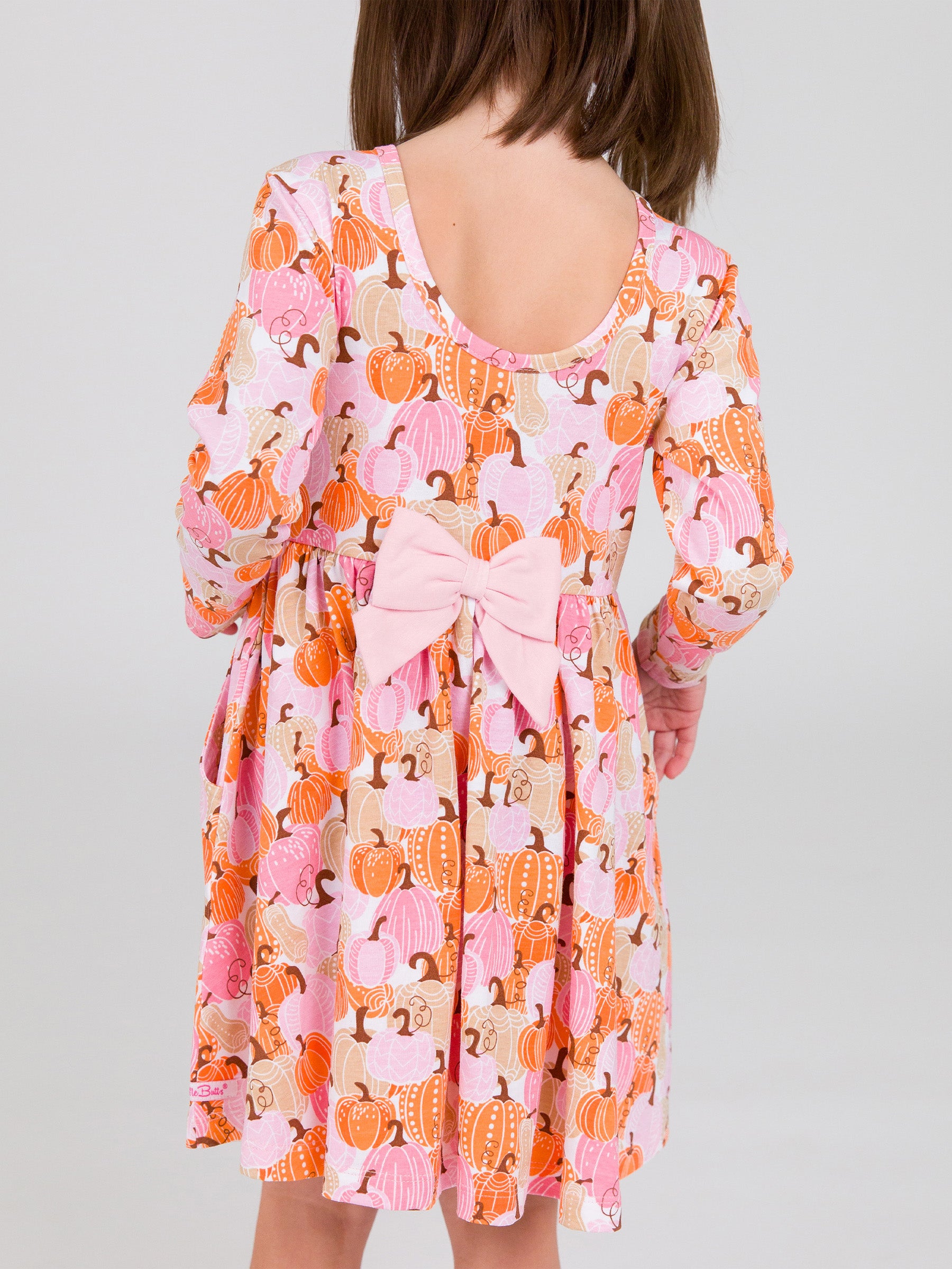 Pumpkin Patch Long Sleeve Twirl Dress