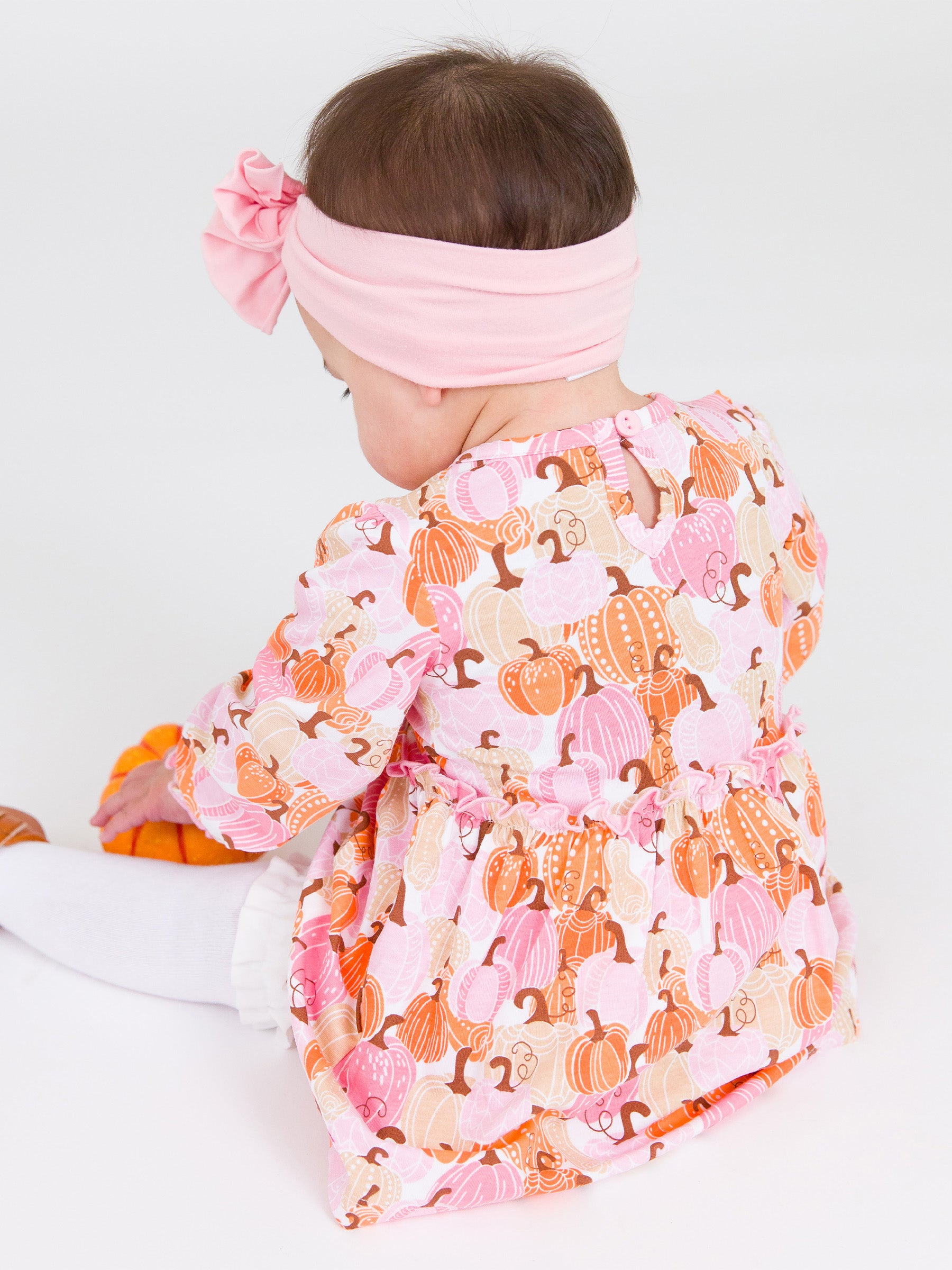 Pumpkin Patch Long Sleeve Skirted Romper