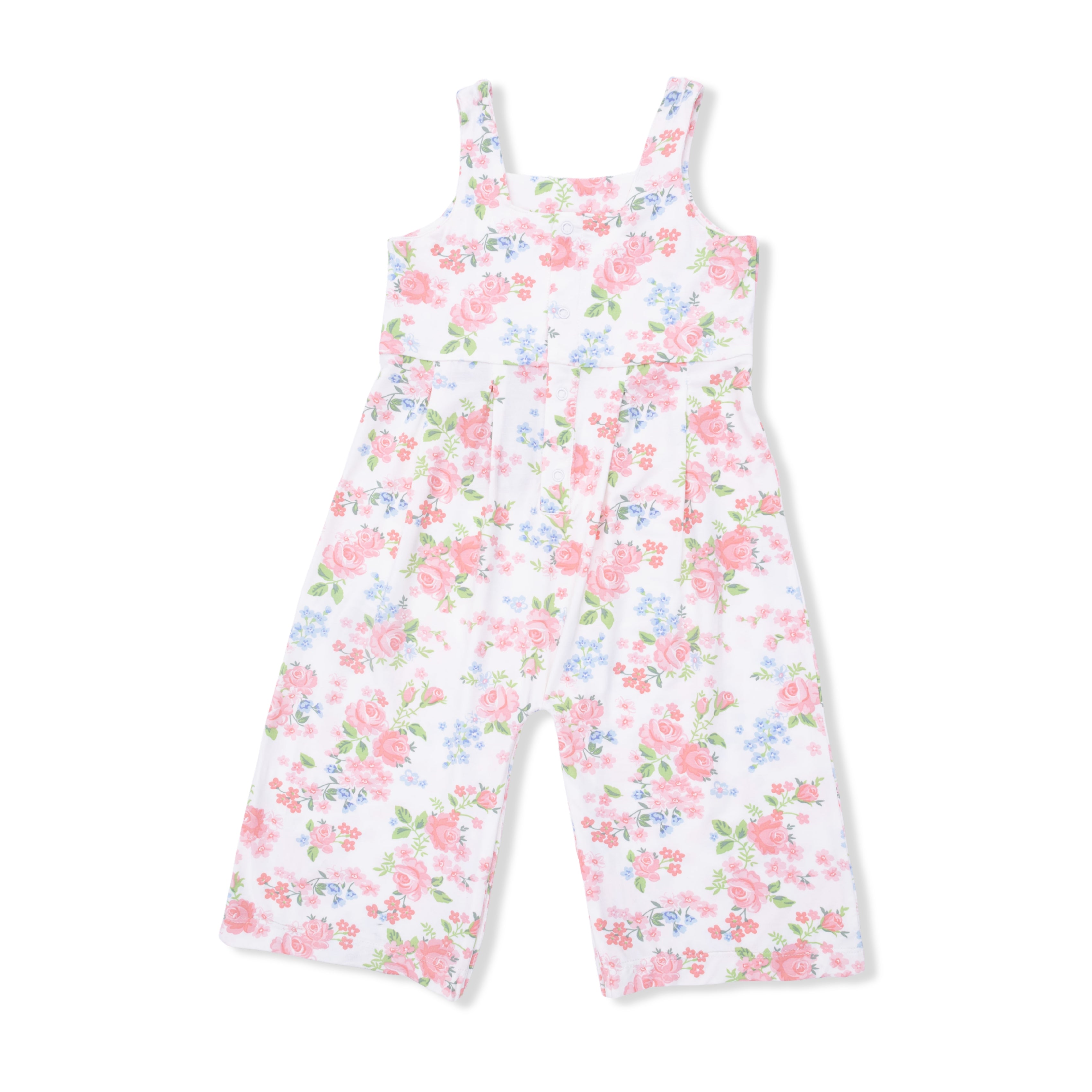 wide leg floral jumpsuit for girls